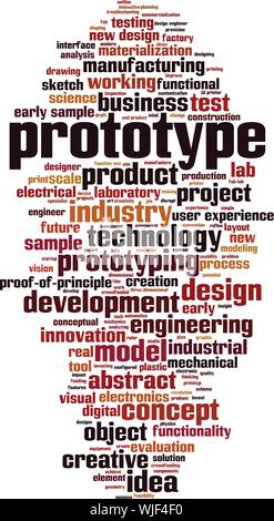 Mot Prototype concept cloud. Collage fait de mots sur prototype. Vector illustration Illustration de Vecteur