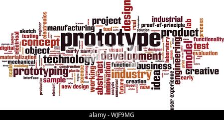 Mot Prototype concept cloud. Collage fait de mots sur prototype. Vector illustration Illustration de Vecteur