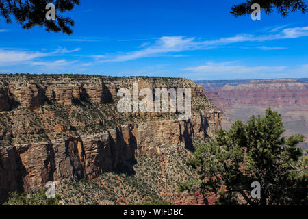 Vue imprenable sur les canyons de la rive sud, le Parc National du Grand Canyon, USA Banque D'Images