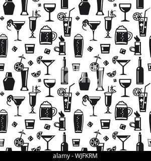 Illustration de l'alcool des boissons et cocktails tendance transparente Illustration de Vecteur