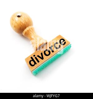 Concept de divorce avec horodateur et copyspace in office Banque D'Images