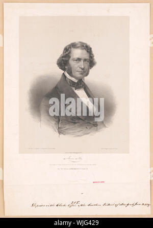 Henri Herz Résumé : Imprimer montre Henri Herz, half-length portrait, assis, en face légèrement à droite. Banque D'Images