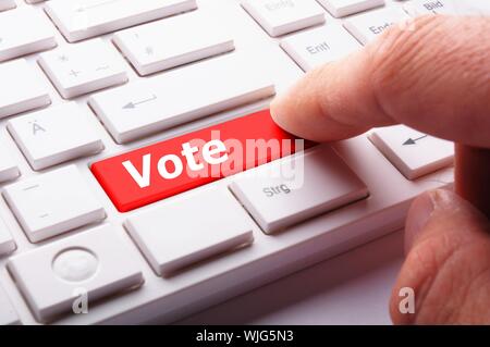 Concept d'élection avec scrutin scrutin vote montrant clés ou de vote Banque D'Images