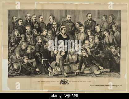 Sa majesté la Reine Victoria et les membres de la famille royale / M.W. Ridley. Banque D'Images