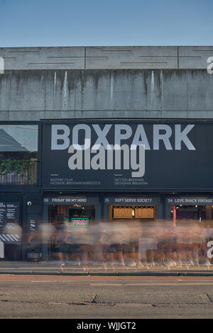 Boxpark à Shoreditch shopping Banque D'Images