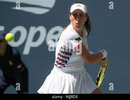 Flushing, Queens, NY, USA. 3e, 2019 Sep. Johanna Konta (GBR) Elina Svitolina perd à (UKR) 6-4, à l'US Open qui se joue à Billie Jean King National Tennis Center de Flushing, Queens, New York. © Jo Becktold/CSM/Alamy Live News Banque D'Images