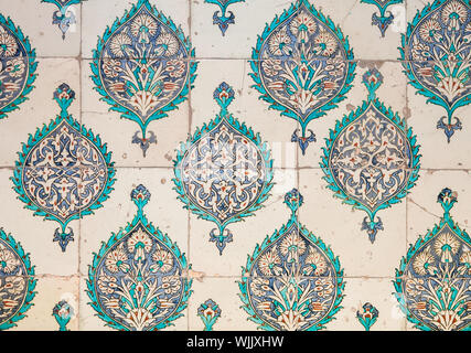 Détail de l'ère ottomane turque tuile de Istanbul Banque D'Images