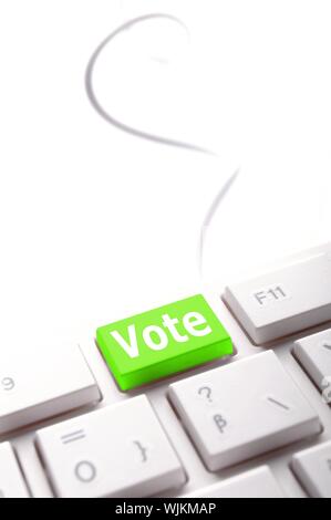 Concept d'élection avec scrutin scrutin vote montrant clés ou de vote Banque D'Images