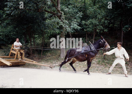 Les interprètes historiques sur la ferme de George Washington's Mount Vernon, ancien domaine, Virginie Banque D'Images