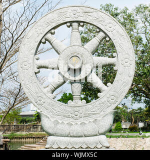 La roue de la fortune Le bouddhisme en Thaïlande temple Banque D'Images