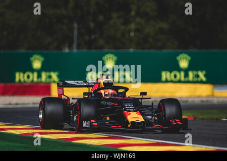 # 33, Max Verstappen, NED, Red Bull, en action lors du Grand Prix de Belgique à Spa Francorchamps Banque D'Images