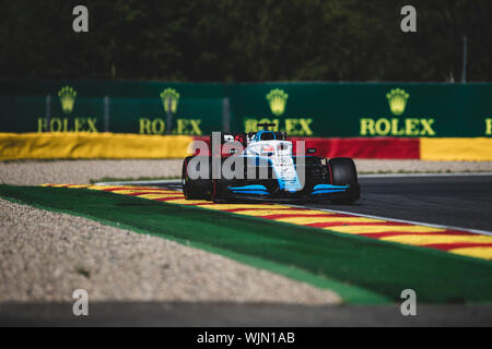 # 63, George Russell, GBR, Williams, en action lors du Grand Prix de Belgique à Spa Francorchamps Banque D'Images