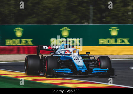 # 63, George Russell, GBR, Williams, en action lors du Grand Prix de Belgique à Spa Francorchamps Banque D'Images