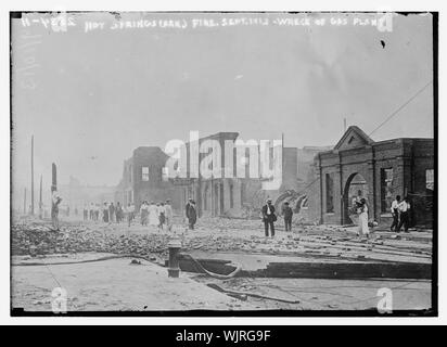 Hot Springs (Ark.), d'incendie, Sept 1913 - Naufrage de l'usine à gaz Banque D'Images