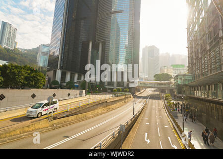 HONG KONG, CHINE - circa 2019, février : Hong Kong dans la journée. Banque D'Images