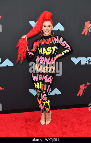 Justina Valentine assiste à la 2019 MTV Video Music Awards à Prudential Center le 26 août 2019 à Newark, New Jersey. Banque D'Images