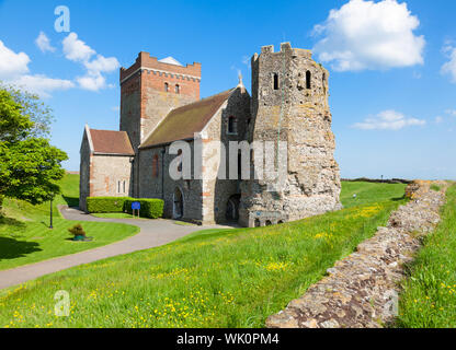 Dans l'église St Mary Castro dans le parc du château de Douvres en Angleterre Banque D'Images