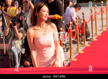 Kang Min-Kyung (Davichi), le 28 août 2019 : Kang Min-Kyung de pop sud-coréen duo Davichi au Seoul International Drama Awards 2019 à Séoul, Corée du Sud. Credit : Lee Jae-Won/AFLO/Alamy Live News Banque D'Images