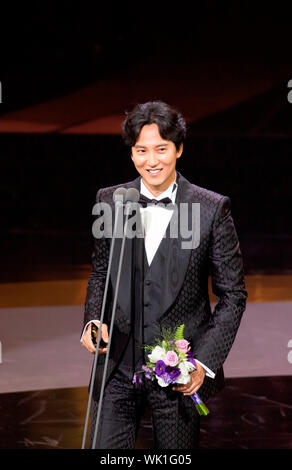Nam-Gil Kim, 28 août 2019 : l'acteur sud-coréen Kim Nam-Gil au Seoul International Drama Awards 2019 à Séoul, Corée du Sud. Credit : Lee Jae-Won/AFLO/Alamy Live News Banque D'Images