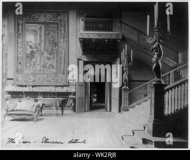 Intérieur de John R. McLean House, 1500 JE St., N.W., Washington, D.C. - détail escalier Banque D'Images