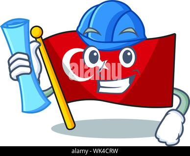 Pavillon d'architecte turquie isolés dans le dessin animé Illustration de Vecteur