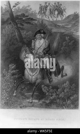 Israël Putnam, 1718-1790 : Putnam's escape au cou de cheval Banque D'Images