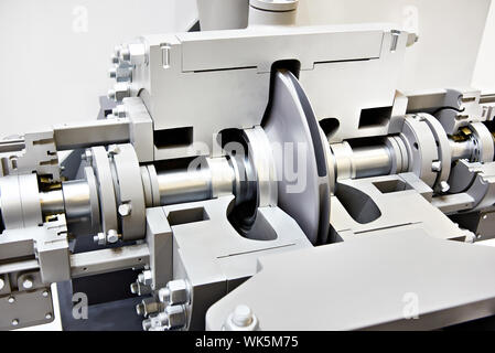 Support double pompe principale pour les produits pétroliers section transversale Banque D'Images