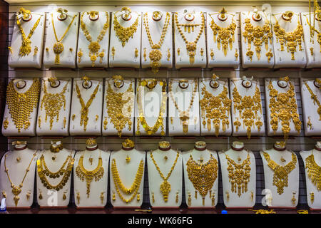 Marché de l'or à Dubaï, Deira Gold Souq Banque D'Images