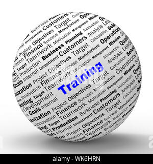 Formation Sphère Définition montre demandant à formuler ou à l'Éducation Banque D'Images