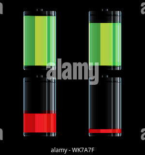 Illustration de niveaux de batterie Banque D'Images