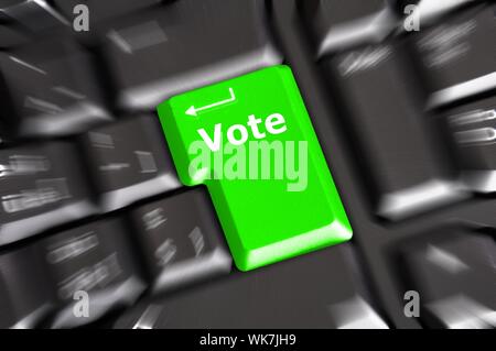 Concept d'élection avec scrutin scrutin vote montrant clés ou de vote Banque D'Images