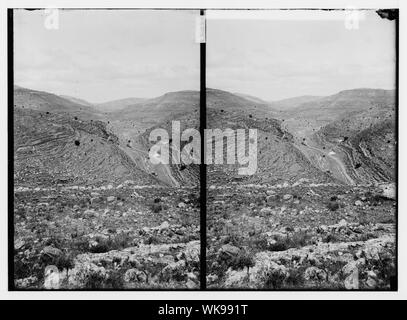 Jaffa à Jérusalem. Wadi Ismail. La ligne de chemin de fer R.R. c.-à-d., près de Jérusalem Banque D'Images