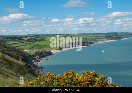 Point de départ de la baie de démarrage nr dartmouth Devon sur Hallsands Angleterre Banque D'Images