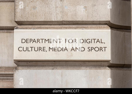 Ministère de la Culture numérique Sport Médias Bureaux gouvernementaux Great George Street GOGGS government office immeuble situé à Westminster, London UK Banque D'Images