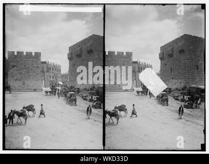 Jérusalem (El-Kouds), l'approche de la ville. Nouvelle entrée, d'une rupture dans le mur de la ville Banque D'Images