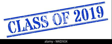 Classe de 2019 stamp. classe de 2019 square grunge signe. classe de 2019 Illustration de Vecteur