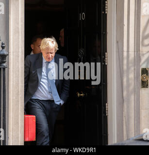 Downing Street, London, UK. 4 septembre 2019. PM Boris Johnson ne laisse pas de 10 Premiers ministres hebdomadaire des questions au Parlement. Credit : Malcolm Park/Alamy Live News. Banque D'Images