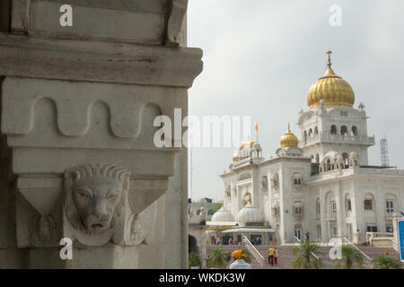 Gurudwara, Gurudwara Bangla Sahib, New Delhi, Inde Banque D'Images