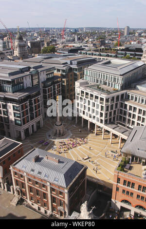 Paternoster Square Londres vue aérienne Banque D'Images