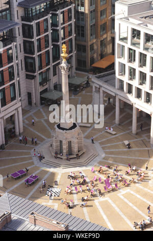 Paternoster Square Londres vue aérienne Banque D'Images