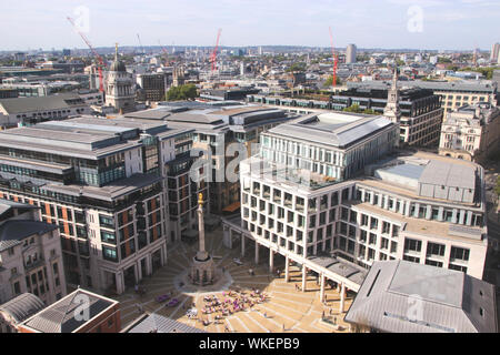 Paternoster Square Londres vue aérienne Banque D'Images