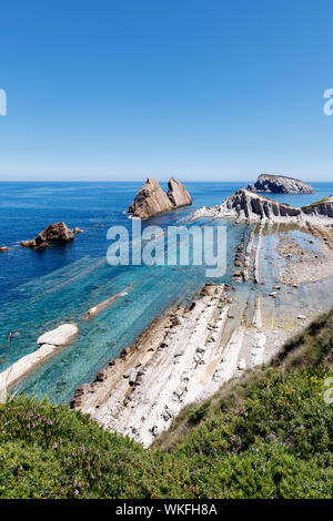 Littoral au nord de l'Espagne Banque D'Images