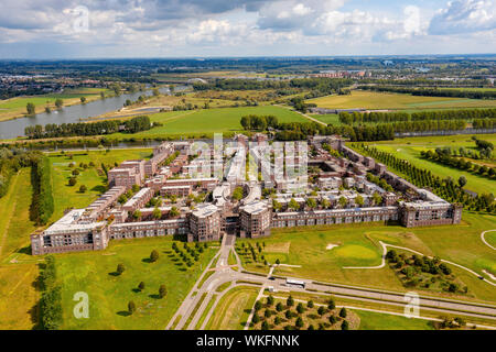 L'architecture spéciale du château abrite à Den Bosch à partir de l'air Banque D'Images