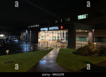 (190904) -- ROTORUA, le 4 septembre 2019 (Xinhua) -- Photo prise le 4 septembre 2019 montre Hôpital de Rotorua de Rotorua, Nouvelle-Zélande. L'ambassade de Chine en Nouvelle-Zélande a confirmé mercredi que cinq touristes chinois étaient morts dans un grave accident de bus près de la Nouvelle-Zélande Rotorua. (Photo prise par Xu le chaulage/Xinhua) Banque D'Images