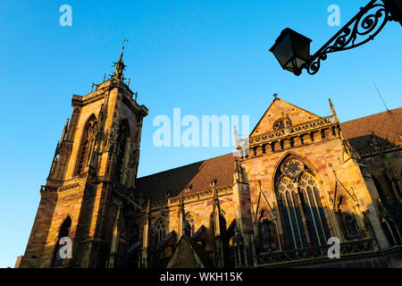 Europe, France, Alsace, Colmar, église Saint Martin. Banque D'Images