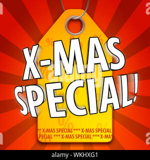 L'image d'une étiquette de prix spécial Noël Banque D'Images