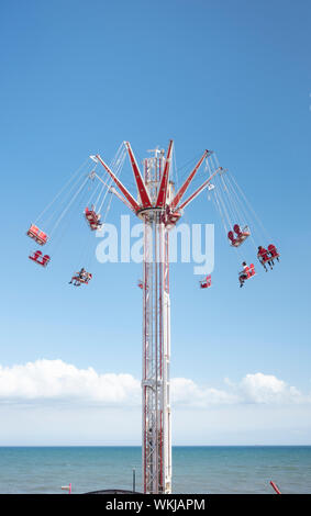 Star Flyer ride au front de mer fête foraine de Bridlington East Yorkshire 2019 Banque D'Images