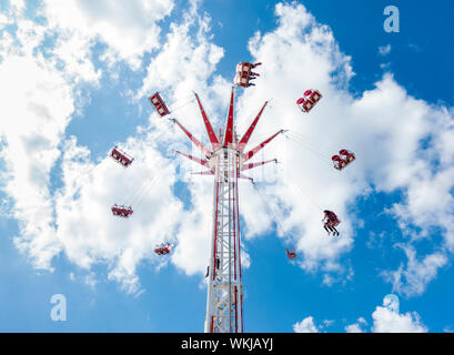 Star Flyer ride au front de mer fête foraine de Bridlington East Yorkshire 2019 Banque D'Images