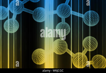 L'analyse des particules avec la science de l'Atome Microbe jusqu'Fermer Banque D'Images