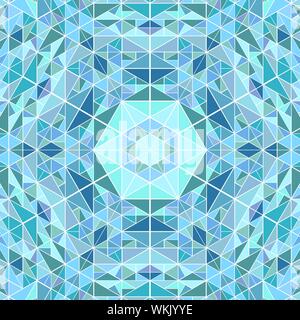 Mosaïque géométrique polygonale dynamique - fond vecteur conception circulaire psychédélique avec carreaux de triangle Illustration de Vecteur